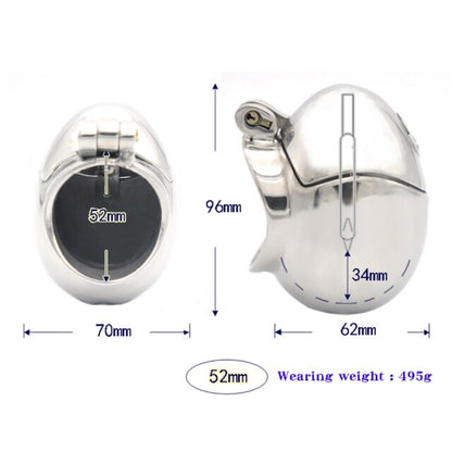 Cage à pénis en acier inoxydable en forme d'œuf