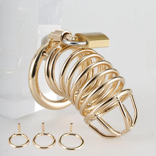 Metal Gold Chastity Cage