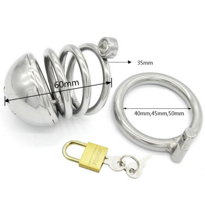 The Dungeon Stainless Steel Chastity Cage (2.36 in)