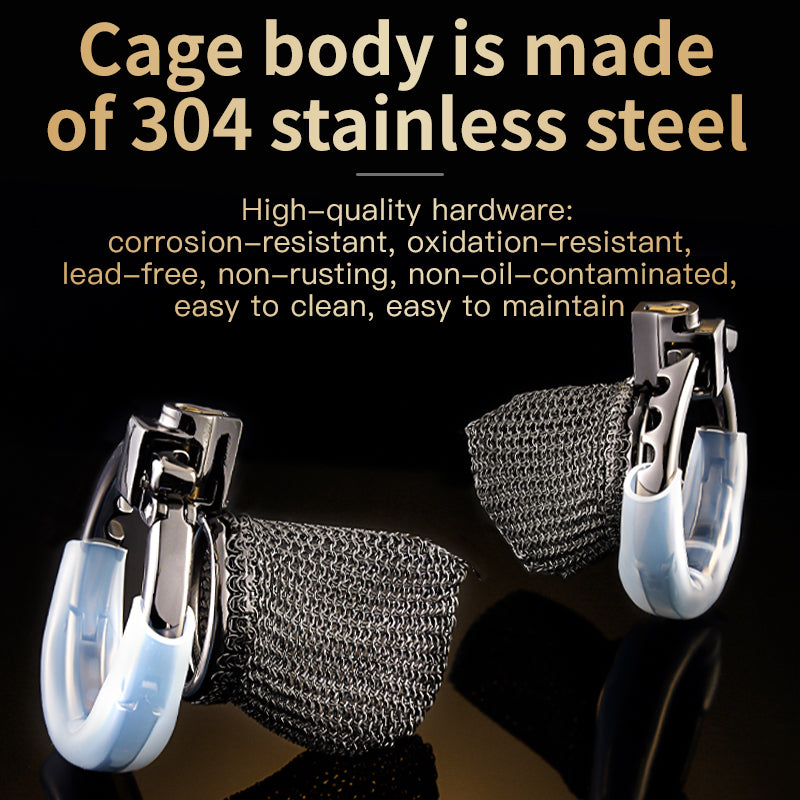 Adjustable Chainmail Chastity Cage 5