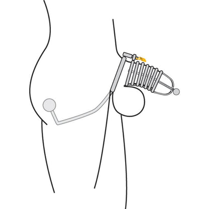 Cage de chasteté ultra complète avec insertion anale