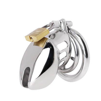 BDSM Stainless Steel Chastity Device With Spike Ring