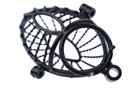 Black Mesh Metal Male Chastity Cage