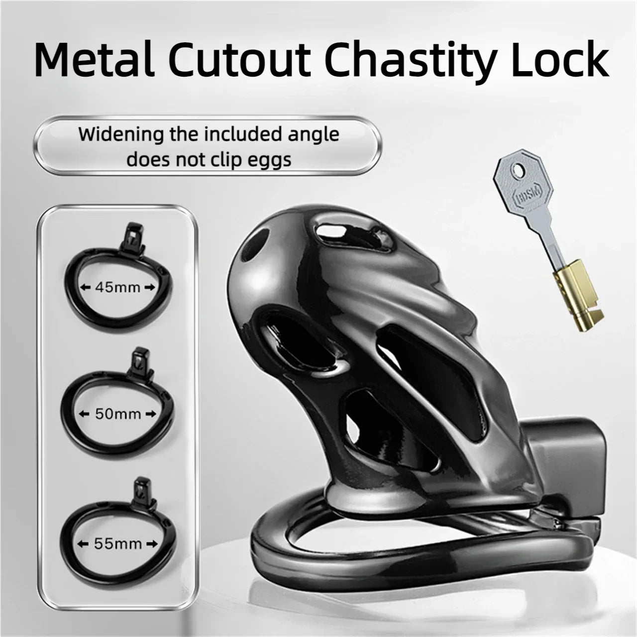 Black Metal Chastity Cage