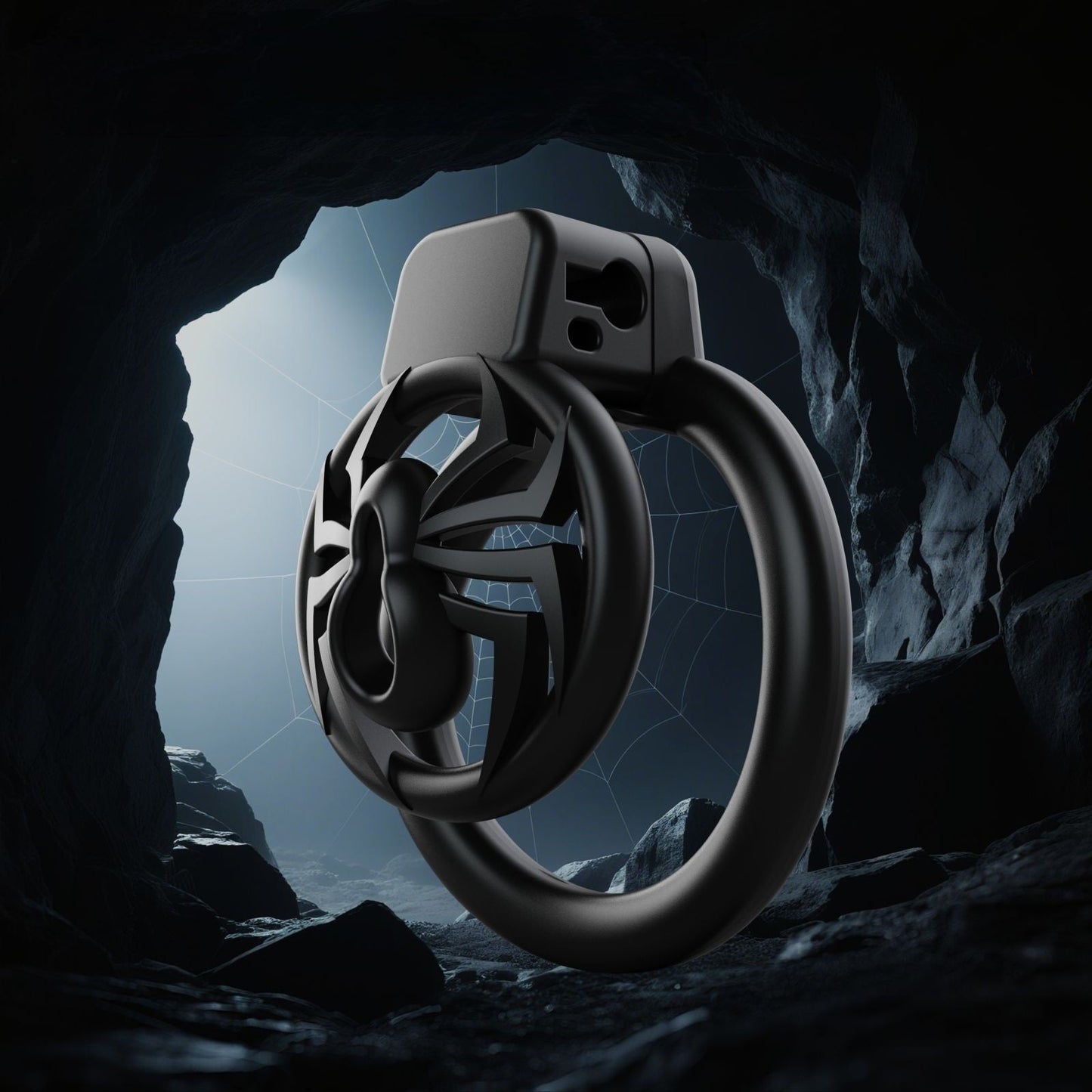 Black Spider CB Chastity Cage