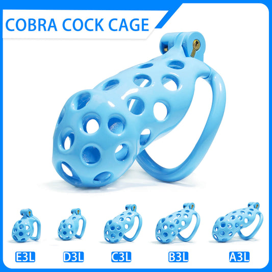 Blue Hole Cobra Keuschheitskäfig-Set – 4,5 bis 10,5 cm lang 