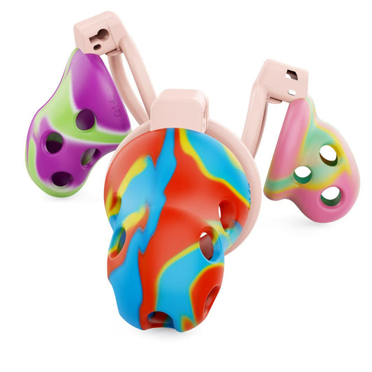 Breathable Soft Rubber Chastity Cage 