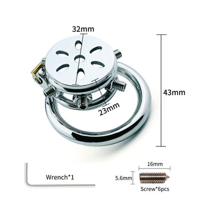 Serrure de chasteté plate avec pointes