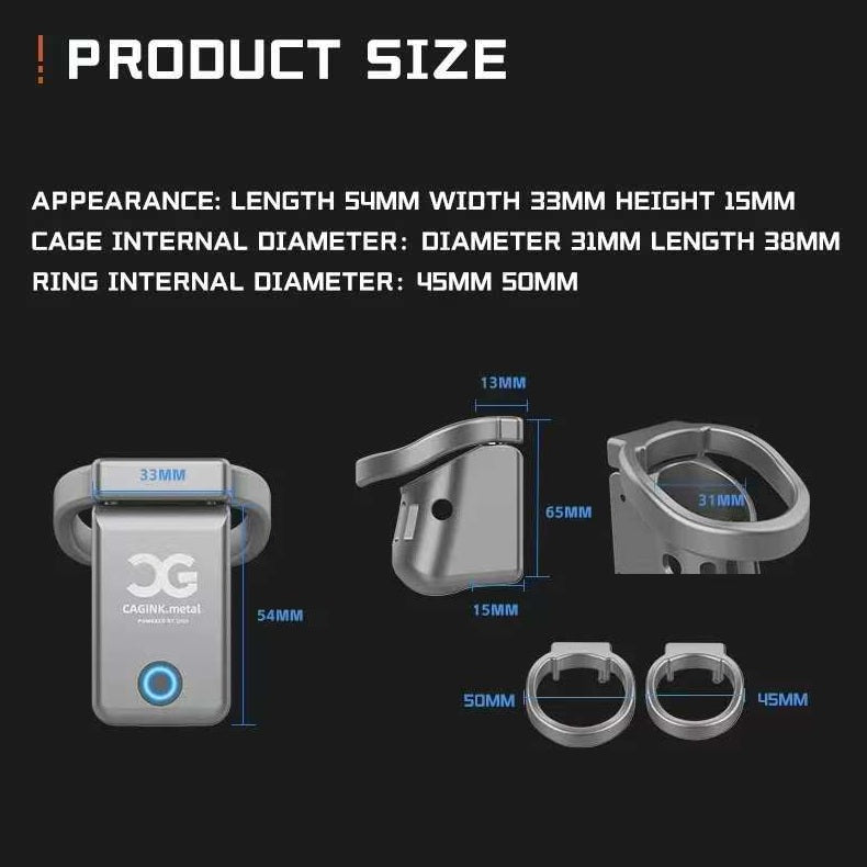 Qiui Cagink Micro Chastity Cage Metal Cage 40