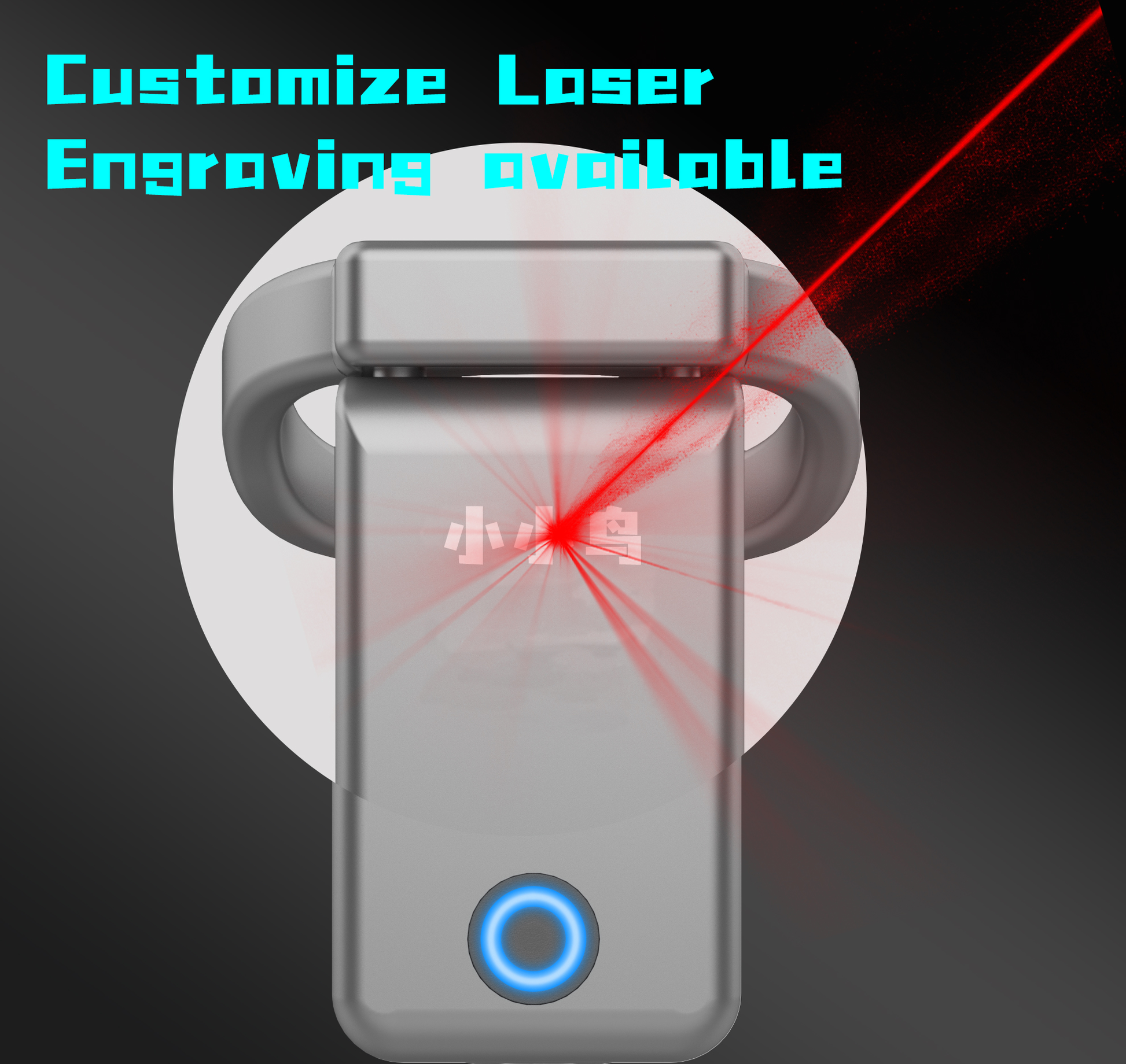 Cagink Micro Chastity Cage - customize laser engraving name