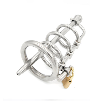 Chastity Cage With Urethral Sound