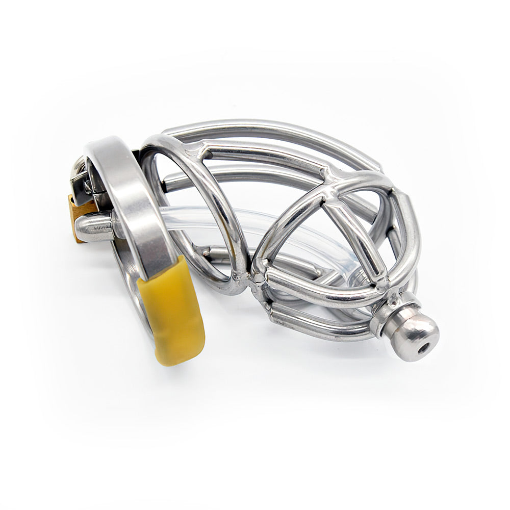 Chastity Cage With Urethral Tube