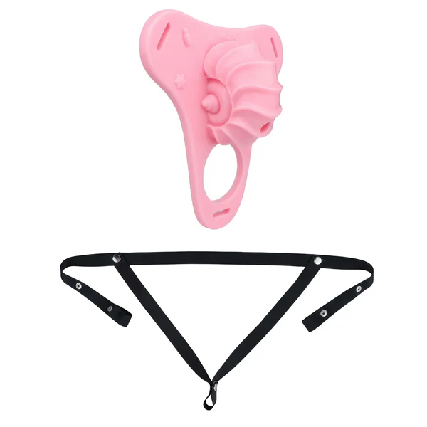 Fantasy Pink Conch Chastity Cage with Belt  14