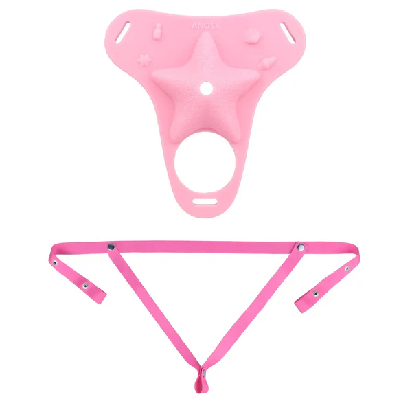 Fantasy Pink Conch Chastity Cage with Belt  30