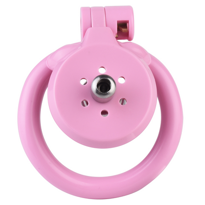 Flat Chastity Cage with Detchable Ball Catheter- 19