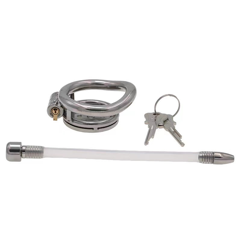 Flat Short Chastity Device With Lock Soft Catheter – cellmateshop
