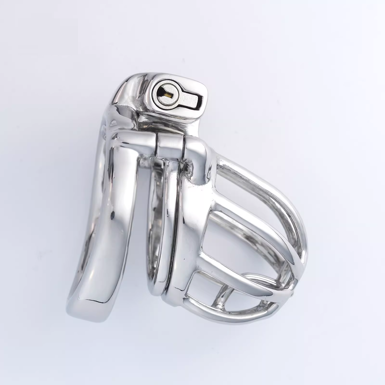 Steel Custom Chastity Cage With PA T14 - 7