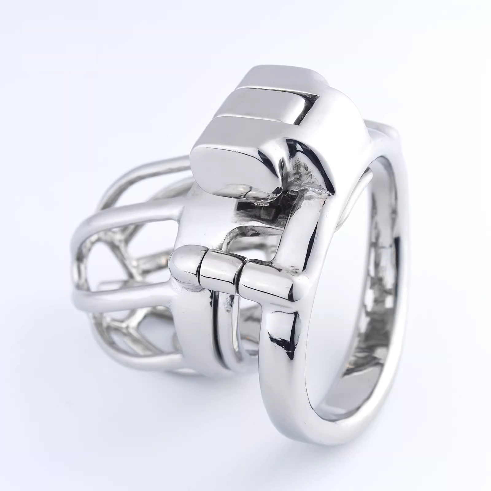 Steel Custom Chastity Cage With PA T14 - 9