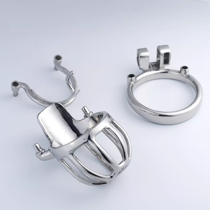 Steel Custom Chastity Cage With PA T14 - 3