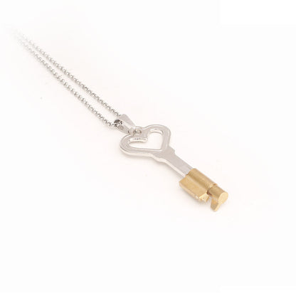 Heart Shaped Chastity Cage Cylinder Lock With Chain