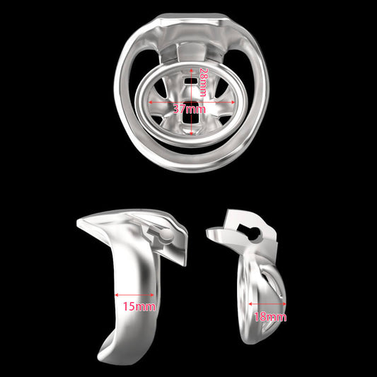 HT-v4 Nub Stainless Steel Chastity's Ring