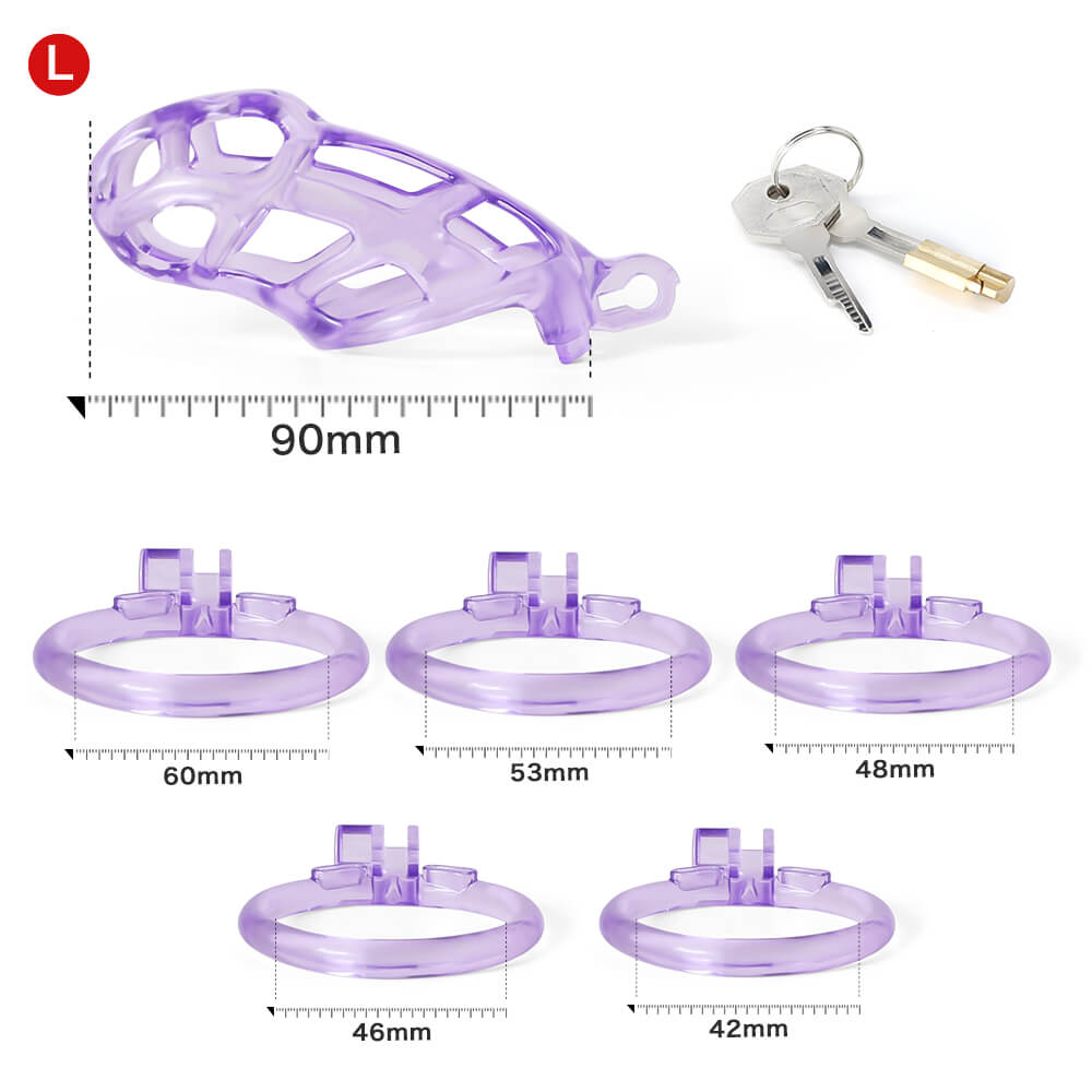 Desigh Ice Vision Lila Cobra Keuschheitskäfig