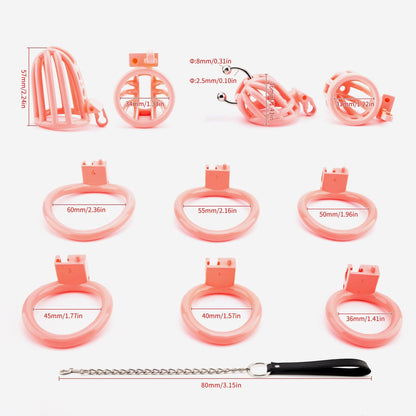 Pink 3D Printed Custom Cock Cage