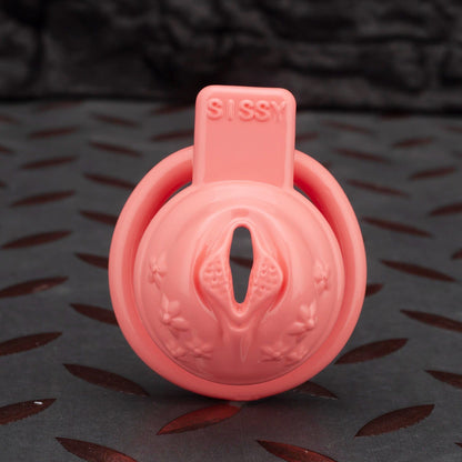 Custom Cock Cage Pink Pussy Cage