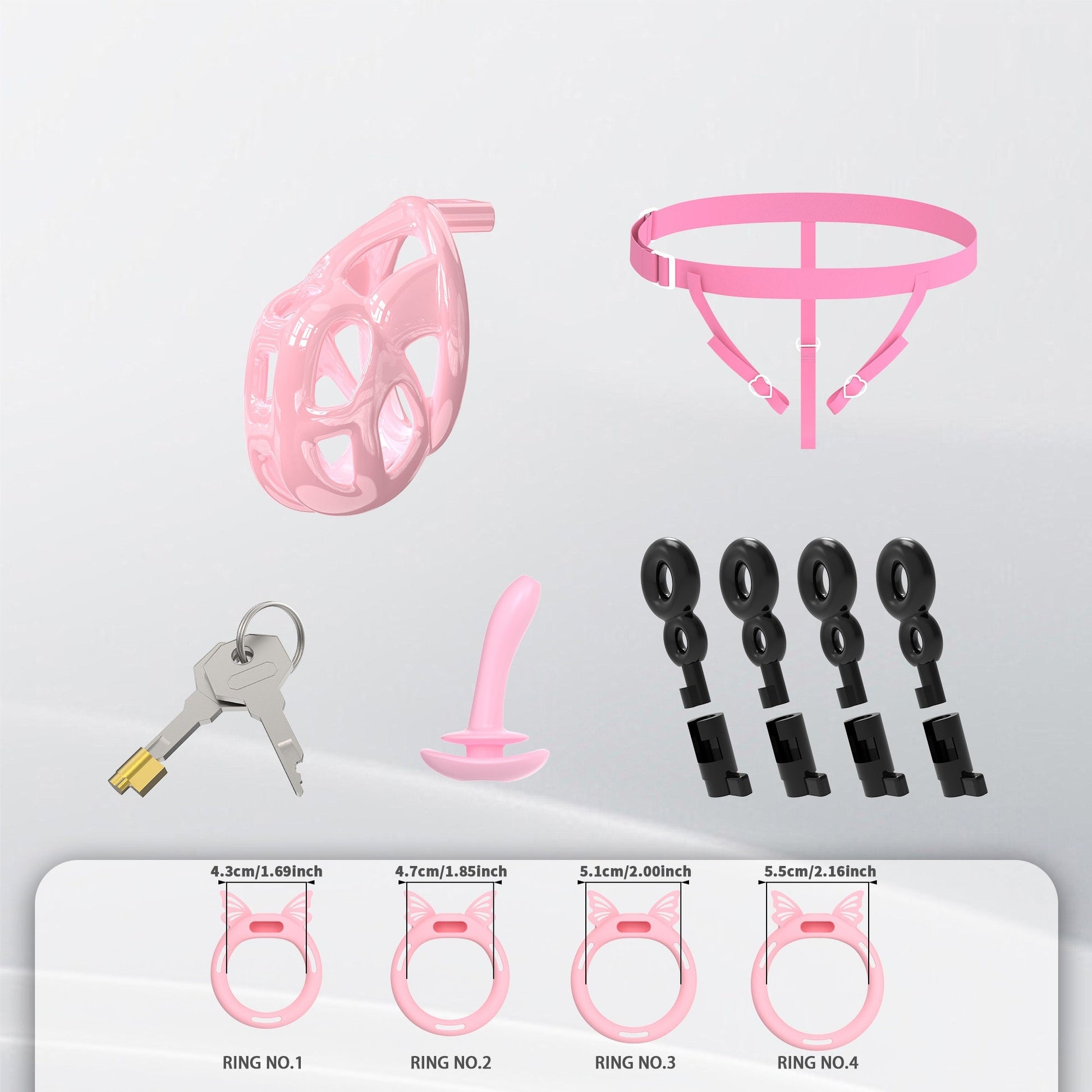 Invisible Cobra Chastity Cage With Silicone Ring 35