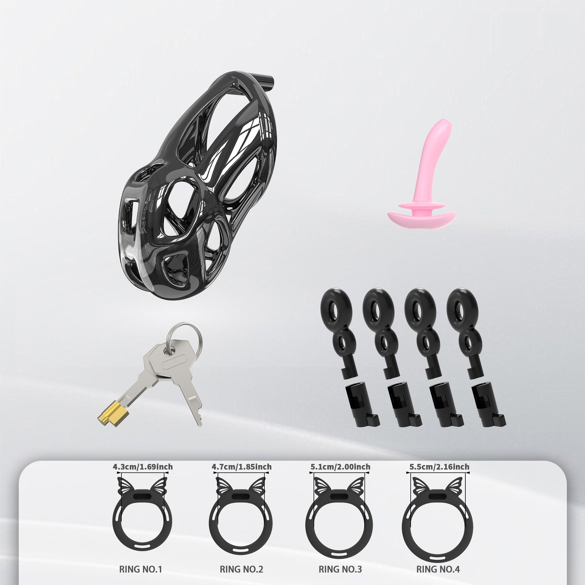 Invisible Cobra Chastity Cage With Silicone Ring 27