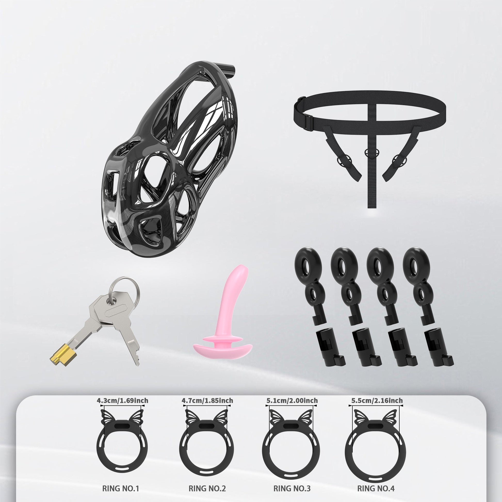 Invisible Cobra Chastity Cage With Silicone Ring 28