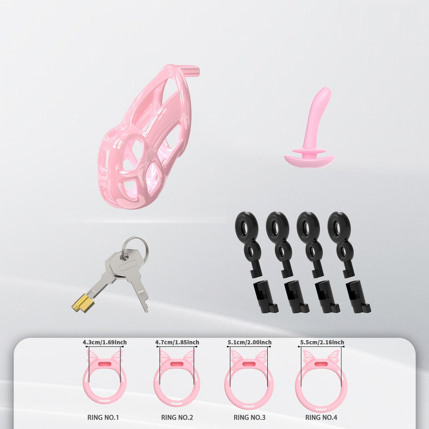 Invisible Cobra Chastity Cage With Silicone Ring 36
