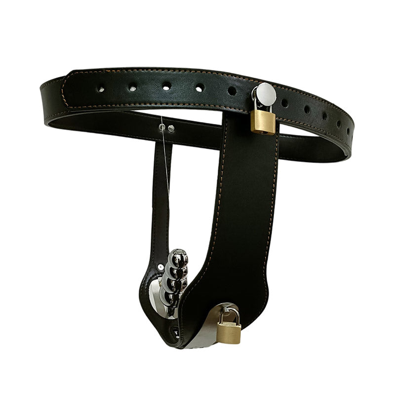 Leather Female Lockable Chastity Belt