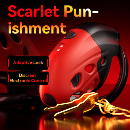 Lockink APP-Controlled Retractable Estim Chastity Cage with Vibrating & Shocking