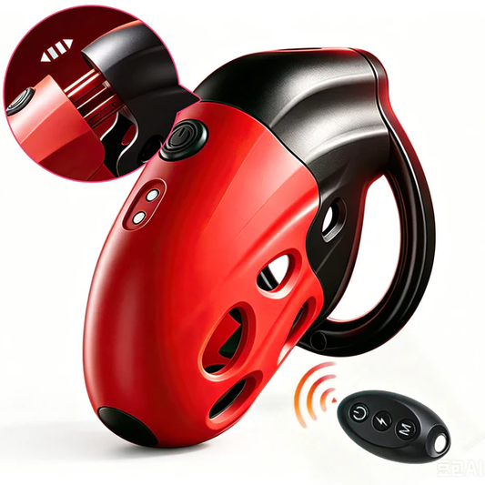 Lockink Retractable Estim Chastity Cage with Vibrating & Shocking, product view 15