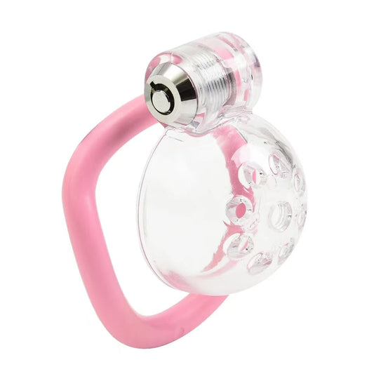 Male Chastity Cage With Clear Cage