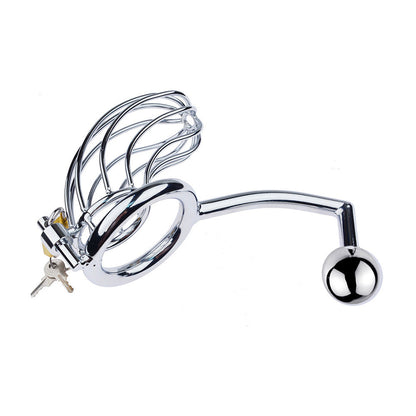 Male Chastity Device With Anal Hook