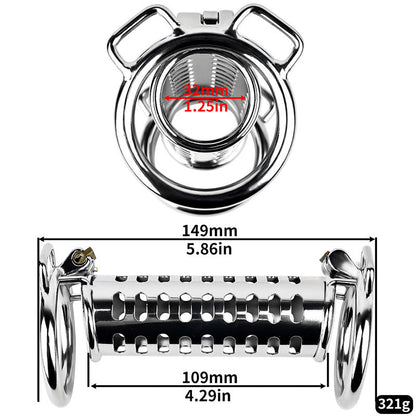 Metal Double Ended Chastity Cage