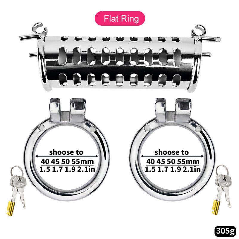 Metal Double Ended Chastity Cage