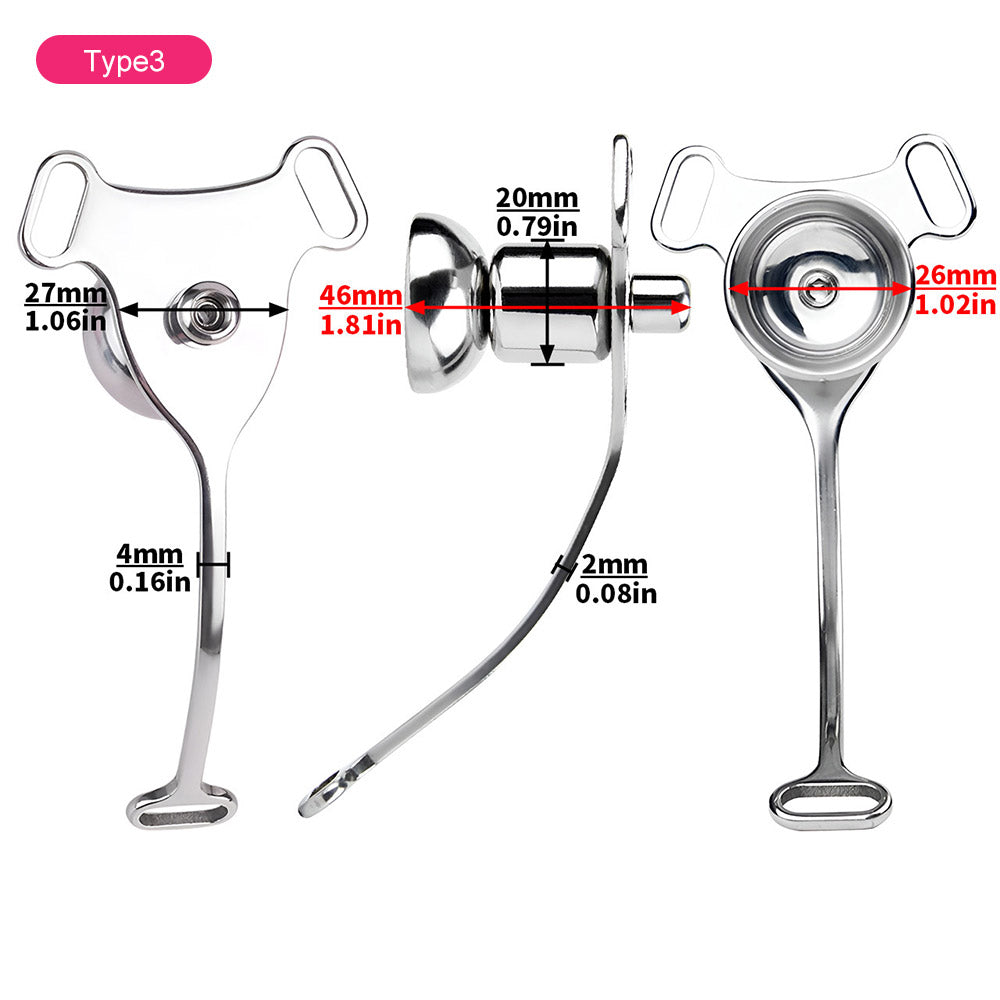 Metal Feminizer Flying-V With Three-Way Auxiliary Belt