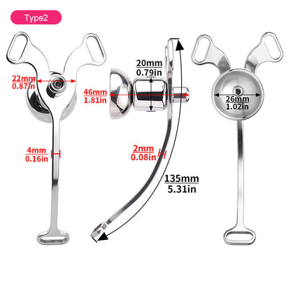 Metal Feminizer Flying-V With Three-Way Auxiliary Belt