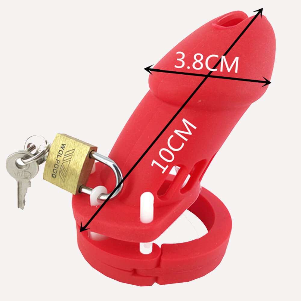 CB6000 Silicone Chastity Cage Red