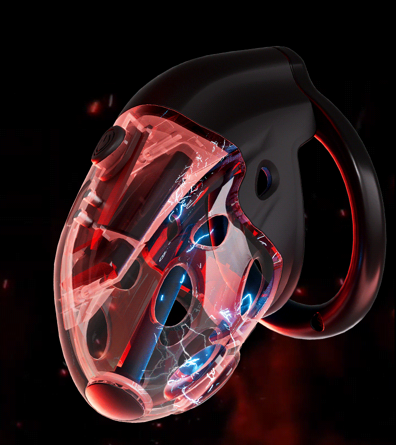 Lockink APP-Controlled Retractable Estim Chastity Cage with Vibrating & Shocking