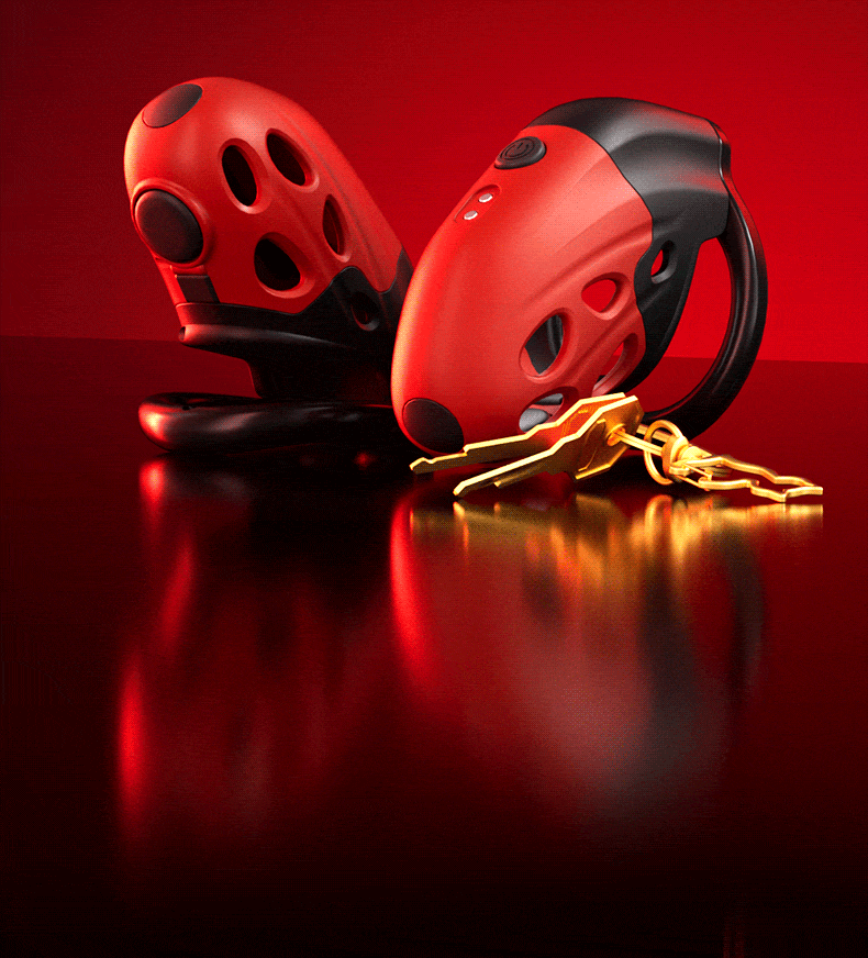 Lockink APP-Controlled Retractable Estim Chastity Cage with Vibrating & Shocking