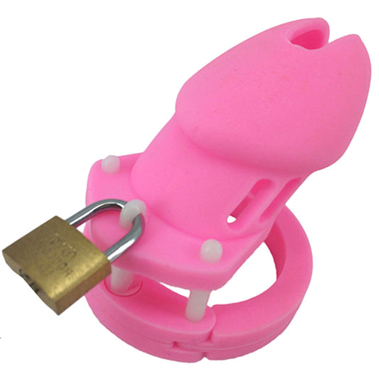 Cage de chasteté en silicone CB6000S Perverse Pink