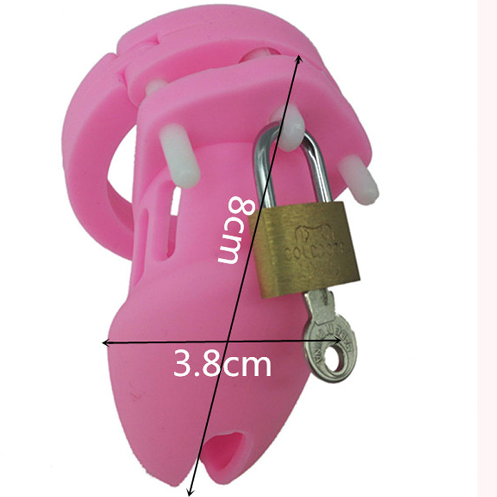 Cage de chasteté en silicone CB6000S Perverse Pink