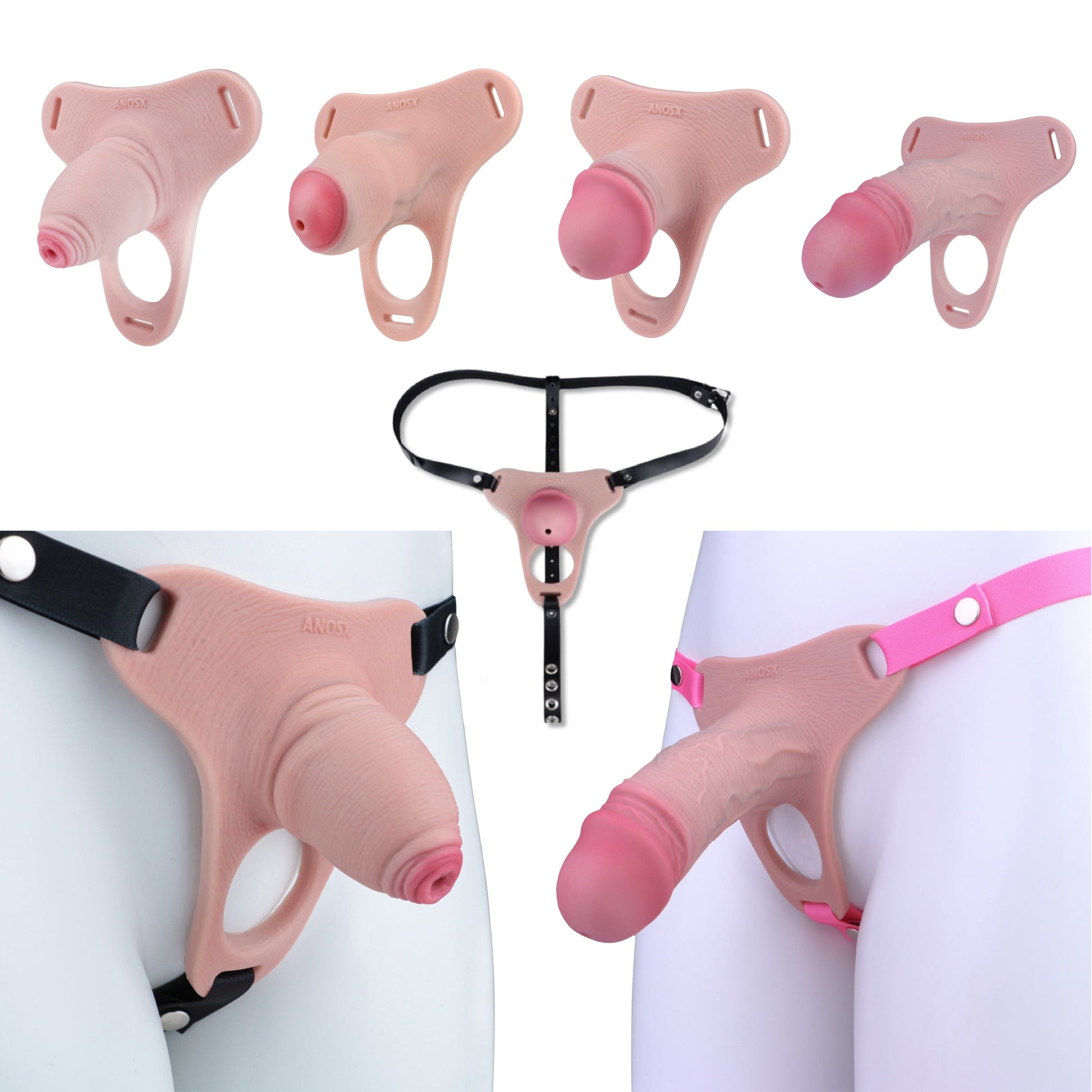 Silicone Real Dildo Wearable Chastity Device 1