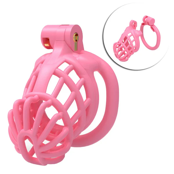 Sissy Male Chastity Cage with round ring