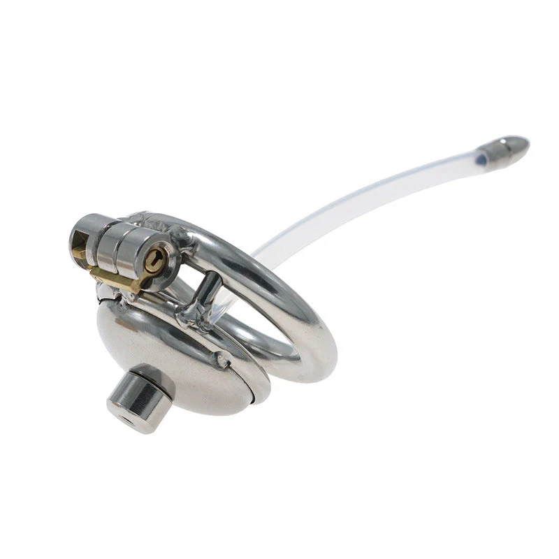 Small Chastity Cage With Catheter -2