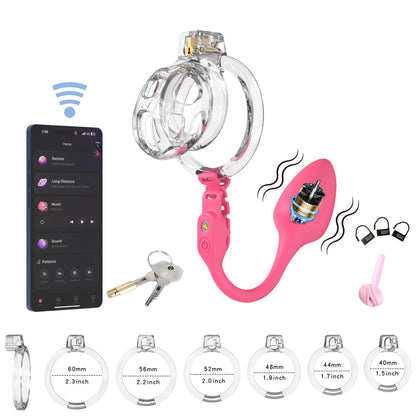 Soft Cobra Chastity Cage With App Controlled Butt Plug 21